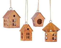 [S-B0972011] 4x Set4 Pendaglio Lorelie Casa Ruggine Ass