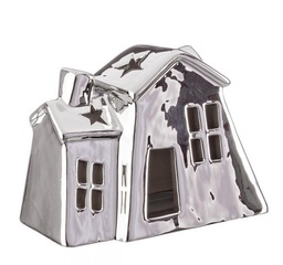 [S-B0912139] 6x Casetta Specchio Argento