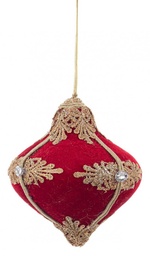 [S-B0939222] 6x Pendaglio Colyn Trottola Rosso