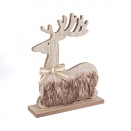 [S-B0929258] 6x Renna Katrin Seduto Naturale