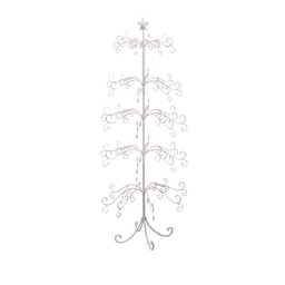 [S-V60495000BI] Albero espositore metallo c-stella bianco 70x70x154 cm