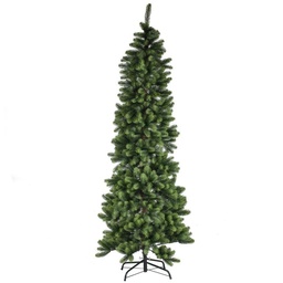 [S-V6136930008] Albero Slim Verde Monte Amiata con 1028 Rami - 37cm di Diametro e 240cm di Altezza