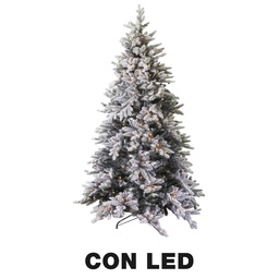 [S-V6180600000] Albero innevato con 1167 rami e 300 LED, verde, ø112cm x 210cm