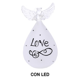 [S-V6177740000] Angelo Vetro Scritta Bianco 9x9x16 cm