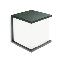 [S-SOV833/16] Applique E27 in alluminio pressofuso opalino grafite