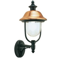 [S-SOV193/14] Applique Rustica in Alluminio e Rame con Diffusore Trasparente