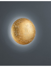 [S-TRIO224110179] Applique Decorativa Chiros Foglia Oro Ø22 cm