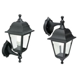 [S-SOV430/06] Applique Up &amp; Down E27 In Resina  linea devil  nero