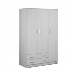 [S-O4570DEUK] Armadio in legno tre ante due cassetti Eucalipto 115x52x h182 cm