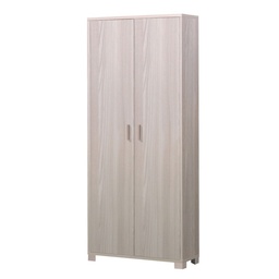 [S-O747OLOLK] Armadio slim multiuso con due ante e otto ripiani Olmo Chiaro 83x29x h190 cm