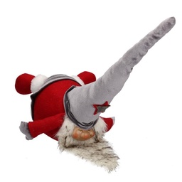 [S-V6139290000] Babbo Natale Tessuto Rosso Grigio 29x16x44 cm