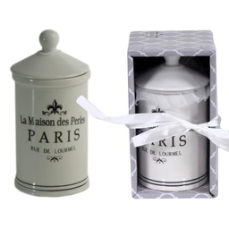 [S-V6214740000] Barattolo in ceramica Paris 7,6x7,6x11 cm
