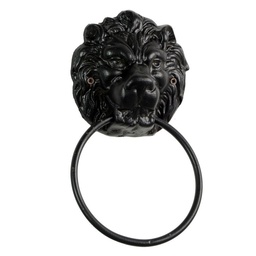 [S-V6532770000] Anello in ghisa con leone, dimensioni cm15,5x6h24,5