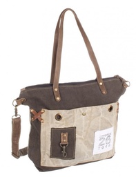 [S-B0143012] Borsa in cotone e pelle Legend 13197