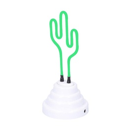 [S-V8526170000] Lampada a neon verde con cactus - 10 cm di diametro e 23 cm di altezza