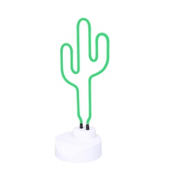 [S-V8526220000] Lampada a neon verde con forma di cactus cmø14h40