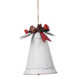 [S-V6173310000] Campana in metallo bianco 14,5x11x9,5 cm