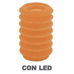 [S-V5506710000] Lanterna a candela a LED arancione fontana cmø13,5h20