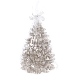 [S-V5511230000] Candela albero champagne in paraffina ø14x19,5 cm