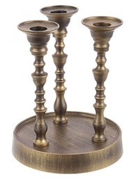 [S-B0186228] Candelabro Kylie 3F Brunito C-Base