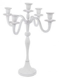 [S-B0186237] Candelabro Norah 5Fuochi Bianco H43