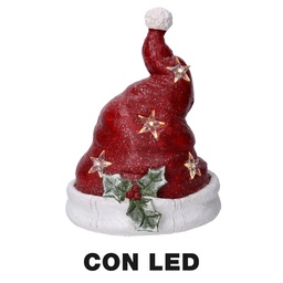 [S-V6315920000] Cappello in resina con luce a LED, rosso, 28x26x36,7 cm