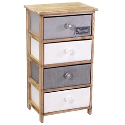 [S-V8040170000] Cassettiera Brenda bottone 4 cassetti 40x29x73 cm