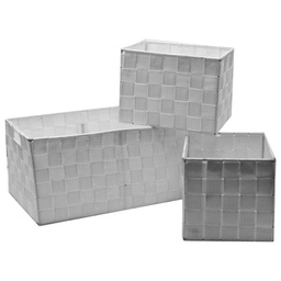 [S-V23166200WH] Cassetto Poliestere Bianco Rettangolare 34x22h16