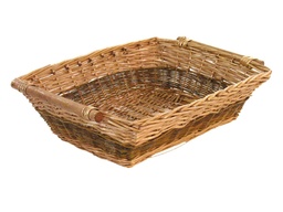 [S-V8724500000] Cesta bassa rettangolare grezza 58x48x18 cm
