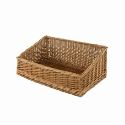 [S-V2318020000] Cesta espositore vimini naturale rettangolare cm60x40h12-21