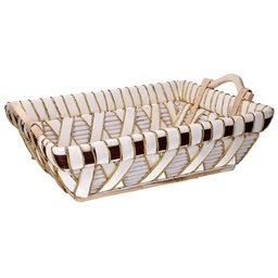 [S-V9379350000] Cesta in vimini bianco rettangolare 46x36x13 cm