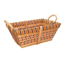 [S-V9373390000] Cesta rettangolare in vimini miele 43x30x18 cm