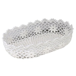 [S-V1722000000] Cestina ovale con pizzo, 31,5x20x7 cm