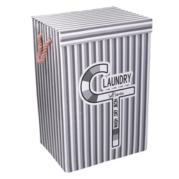 [S-V1992510000] Cestone tessuto grigio con coperchio cm40x30h60