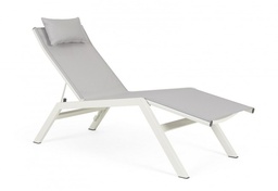 [S-B0663344] Chaise Longue C-P Krion Lunar - Seduta Moderna e Confortevole per Relax Esterno - Dimensioni: 65,5x177x105 cm
