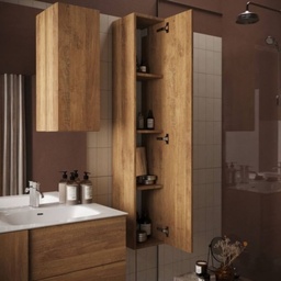 [S-FZ98889] Colonna bagno Salemi sospesa 26x138h rovere mercure