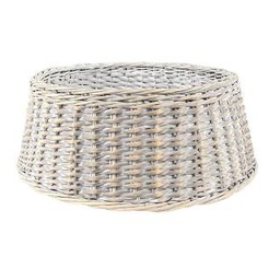 [S-V6099950000] Copribase albero natale in vimini sbiancato, ø62/76 x 24 cm