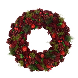 [S-V6327350000] Coroncina rossa con pigne ø30 cm