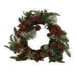 [S-V6323490000] Coroncina rossa in plastica ø50 cm