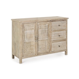 [S-B0746215] Credenza 2 ante 3 cassetti Mayra 110x40x80h cm