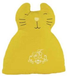[S-V9160260000] Cuscino Gatto Giallo - 40 x 35 x 9 cm