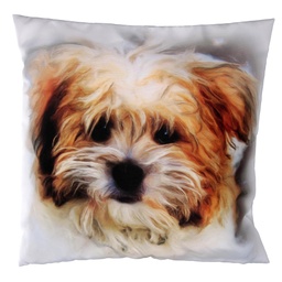 [S-V2510480000] Cuscino tessuto con cane bianco 43x43 cm