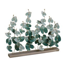 [S-V8535160000] Decorazione Metallo Verde Oro 85x19,7x67 cm