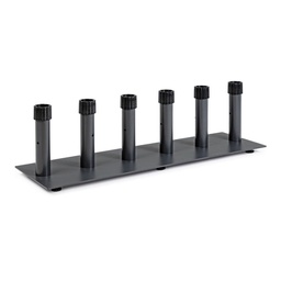 [S-B0795389] Espositore per ombrelloni in metallo grigio scuro per 6 posti - 100 x 30 x 26 cm