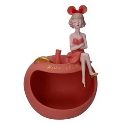 [S-V8543090000] Svuotatasche in resina rosa, dimensioni 21x16x30 cm