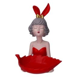 [S-V8543190000] Svuotatasche rosso in resina per organizzare i tuoi oggetti personali - 24x26x32 cm