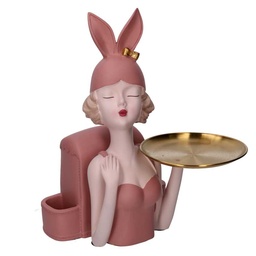 [S-V8543030000] Vassoio e Scatola Svuotatasche Viola in Resina - 23x20x36 cm