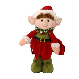 [S-V6325270000] Elfo in tessuto rosso cm28x7h30