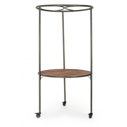 [S-B0721269] Espositore industriale con tetto e ruote 103x199h cm