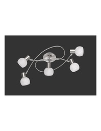 [S-TRIOR60175007] Faretto da Soffitto Girandola 5 Led Antibes Nichel Opaco